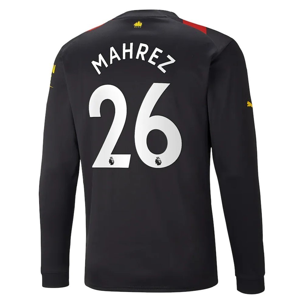 MAILLOT MANCHESTER CITY EXTERIEUR MAHREZ MANCHES LONGUES 2022-2023