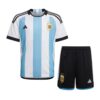 10861 PACK JUNIOR ARGENTINE DOMICILE. ENSEMBLE MAILLOT ET SHORT 2022 2023