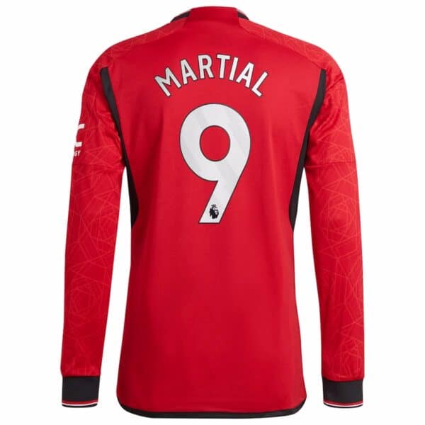 MAILLOT MANCHESTER UNITED DOMICILE MARTIAL MANCHES LONGUES 2023-2024