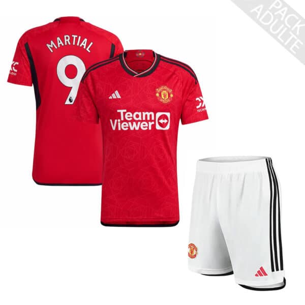 PACK MANCHESTER UNITED DOMICILE MARTIAL ENSEMBLE SAISON 2023-2024