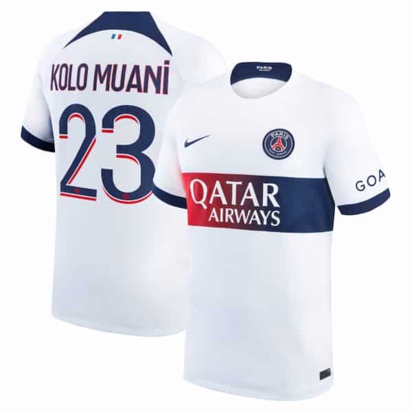 MAILLOT PSG EXTERIEUR KOLO MUANI 2023-2024