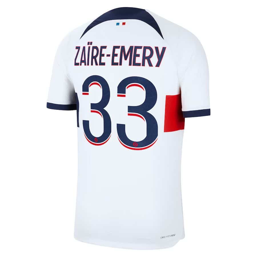 MAILLOT PSG EXTERIEUR ZAIRE-EMERY VERSION VAPOR MATCH 2023-2024