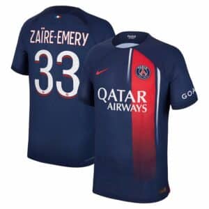 MAILLOT PSG DOMICILE ZAIRE-EMERY VERSION VAPOR MATCH 2023-2024